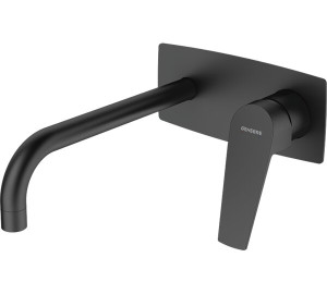 Built-in wash-basin mixer 22 cm spout Black Kloe